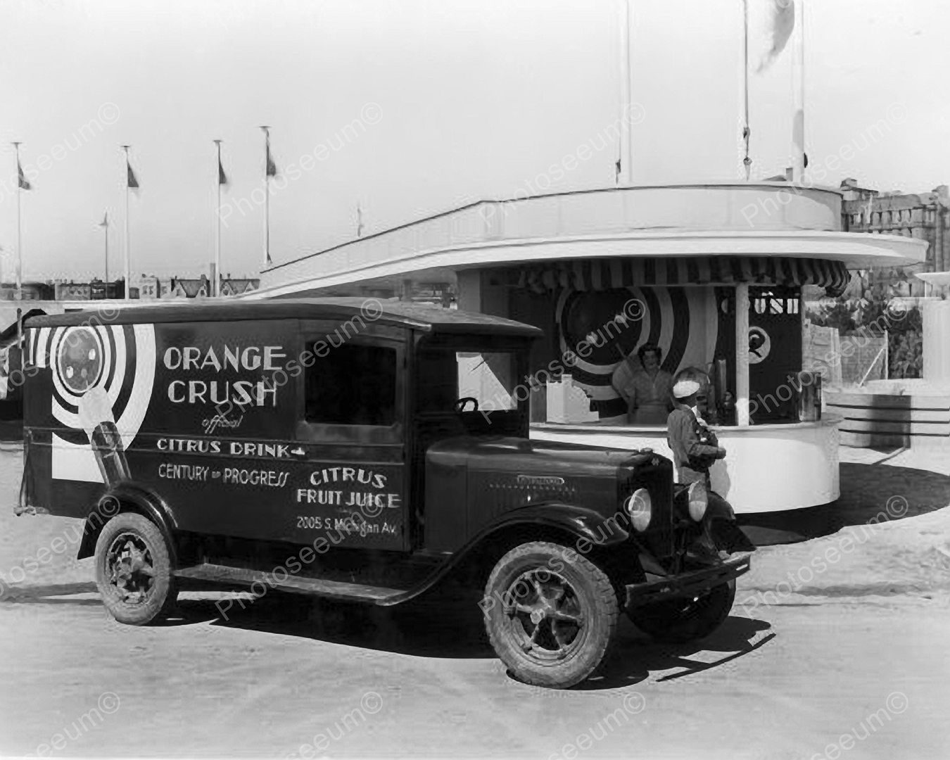 Orange Crush Truck Vintage 8x10 Reprint Of Old Photo Photoseeum